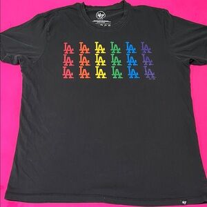 47 Brand Black LA Graphic T-Shirt